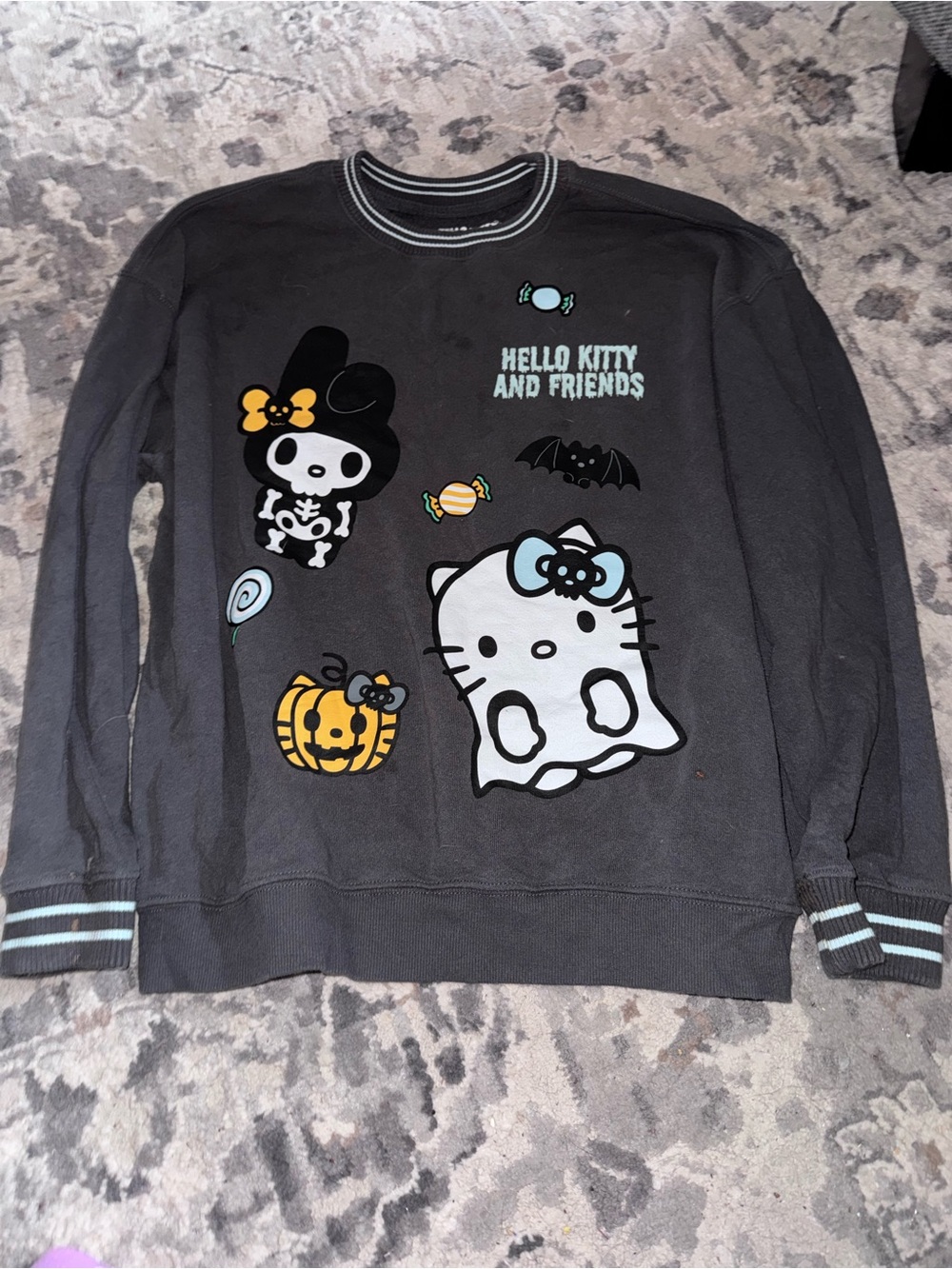 Sanrio Hello Kitty & Friends Black Halloween Crewneck Sweatshirt